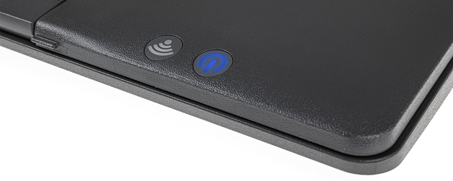 Bild von den LED-Indikatoren des amplio 6 Laptops für WLAN und Power