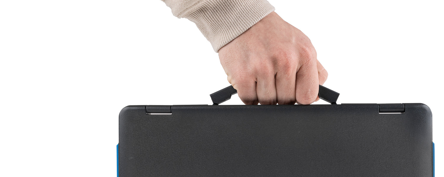 Bild vom Tragehenkel des amplio 6 Laptops